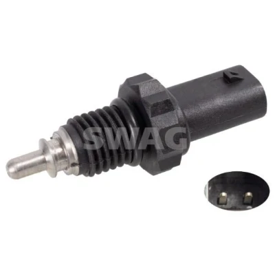 Imagen de SWAG 30 10 6318 Sensor de Temperatura del Refrigerante negro con junta anular AUDI: A6 C6 Berlina, A5 B8 Coupé, Sportback, VOLKSWAGEN: Tiguan I