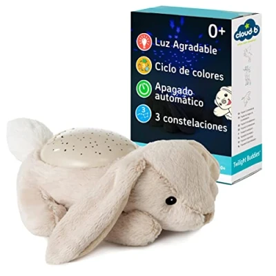 Imagen de Cloud B Luz nocturna relajante Proyector de estrellas Luminosidad suave 3 colores Constelación Apagado automático Peluche Conejo Twilight Buddies el Conejito