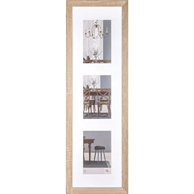 Imagen de walther design EF315VE Marco de madera Fiorito, Galería, 3X 10x15 cm, roble claro