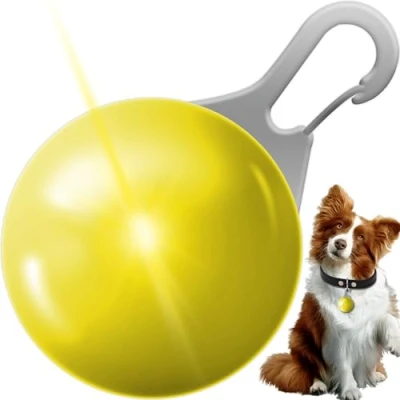 Imagen de Retoo luz intermitente LED de seguridad para perros con 3 modos luz, colgante gatos y paseos el perro, llavero resistente al agua, clip On Safety Light