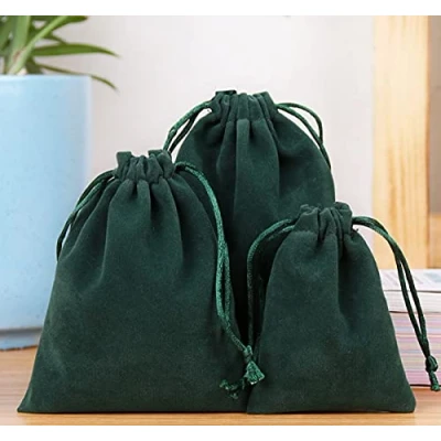Imagen de NC 10 bolsas grandes de terciopelo con cordón regalo para joyas terciopelo, cordón, regalo, 20 x 25 cm
