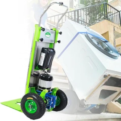 Imagen de LSBHPPD 1500 W Carro Eléctrico para Subir Escaleras,Sube Escaleras Electrico,Carretilla De Mano Eléctrica,Escalador Plegable,Carga 400 Kg,Batería Extraíble