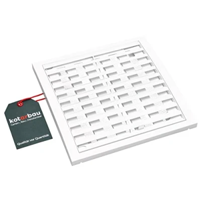 Imagen de KOTARBAU® rejilla de ventilación 200 x mm, con cerradura, plástico protección contra insectos, rectangular blanca,