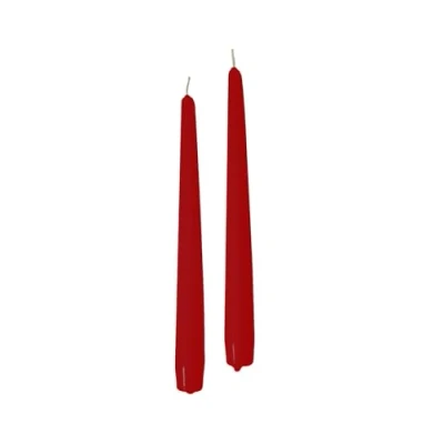 Imagen de Cereria di Giorgio Risthò Velas cónicas de cera para candelabro, color burdeos, 2,2 x 25 cm