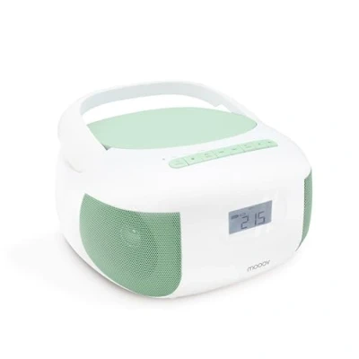 Imagen de Metronic 477186 Radio CD Lector portátil con Bluetooth Verde, Compacto Reproductor de Altavoz estéreo, Entrada USB, microSD, FM, AUX y Conector para Auriculares