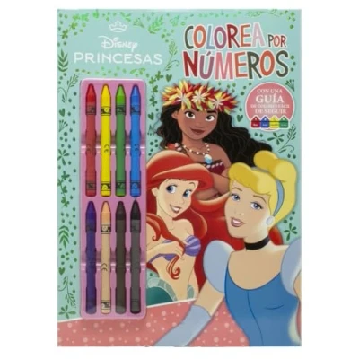 Imagen de Princesas. Colorea Por Números Con Ceras
