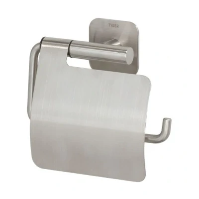 Imagen de Tiger Colar Portarrollos con tapa Acero inoxidable cepillado