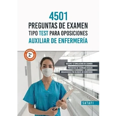 Imagen de 4501 Preguntas Examen Tipo Test Para Oposiciones Auxiliar Enfermeria (SIN COLECCION)