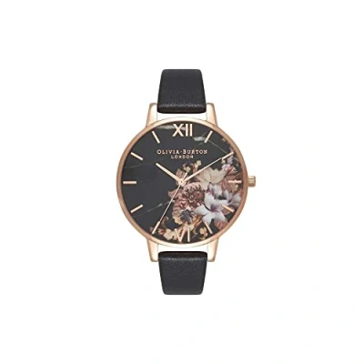 Imagen de Olivia Burton Reloj Analógico de Cuarzo para mujer con Correa en piel Negro OB16CS01