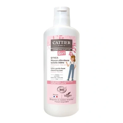 Imagen de Cattier Gynea Girl Espuma ultra suave, inodoro íntimo, de 3 años en la pubertad 150 ml