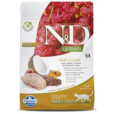 Imagen de FARMINA ND Cat Quinoa Skin Coat CODORNIZ 300GR