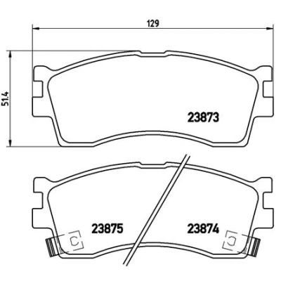 Imagen de BREMBO P 30 016 Juego de pastillas freno con avisador acústico desgaste sin accesorios KIA: SHUMA 2 Stufenheck, Rio I Familiar, CARENS 1
