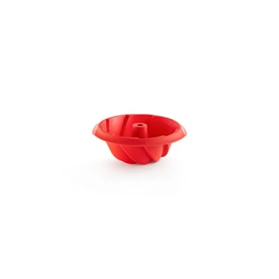 Imagen de Lékué Molde repostería Savarín Espiral, silicona platino Rojo, 20 cm
