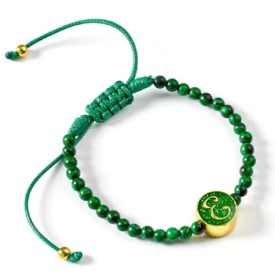 Imagen de WICKED Elphaba Pulsera de la amistad malaquita, color verde, talla única, Aleación zinc: 93% zinc, 3% cobre y 4% aluminio/cuarzo, No es una piedra preciosa