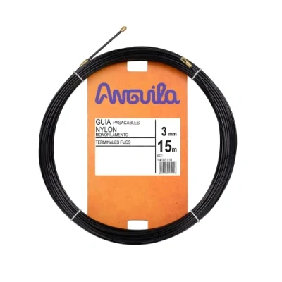 Imagen de Anguila Guía Pasacables Terminales Fijos Monofilamento Nylon Color Negro Diámetro 3mm 15 Metros