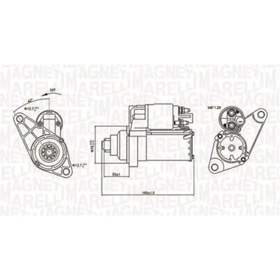 Imagen de MAGNETI MARELLI 063721330010 Motor de arranque 12 1,1 10 SEAT: Leon II Hatchback, Altea, Ibiza 4, VOLKSWAGEN: GOLF 5, Polo IV 6