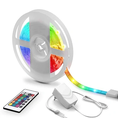 Imagen de B.K.Licht 5 metro Tiras LED con cubierta de silicona, 16RGB Flexibles Multicolor, Kit Completo mando a distancia, Luz Ambiental, uso interior
