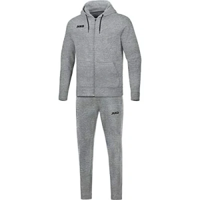 Imagen de JAKO Chándal para hombre Base con capucha, color gris claro jaspeado, XXL, M9665