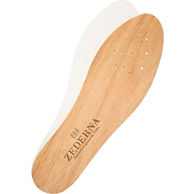 Imagen de Zederna Plantillas de madera cedro, para pies sudorosos, olor pies/calzado. 100% natural y antibactariano. Eficaz contra hongos en uñas. frescas/para uso sin calcetines 43