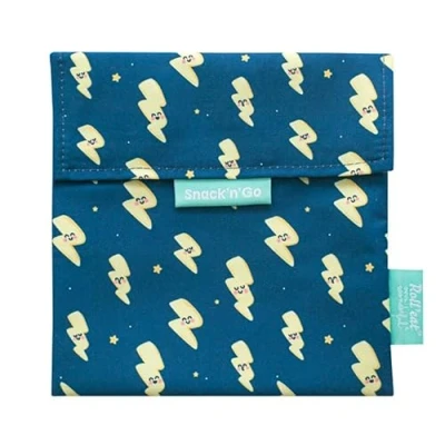 Imagen de Roll&#039;eat ® Mr. Wonderful Porta Sandwich Reutilizable, Bolsa Ecológica sin BPA, Bocadillo de Color Ligthning Snack&#039;n&#039;Go