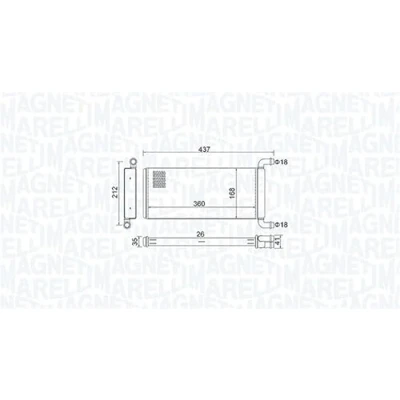 Imagen de MAGNETI MARELLI 350218451000 Radiador de Calefaccion