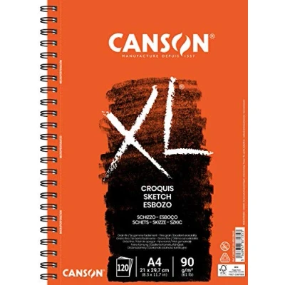 Imagen de Álbum Espiral, A4, 120 Hojas, Canson XL Croquis, Grano Fino 90g