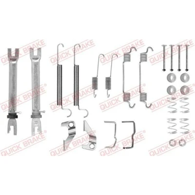 Imagen de QUICK BRAKE 105 0766S Juego de accesorios, zapatas freno con muelle bimetálico OPEL: Astra G CC, Caravan, Combo C Tour