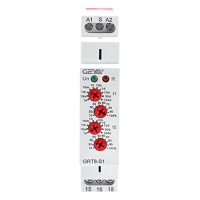 Imagen de GEYA Relé de tiempo ciclo asimétrico 1Contacto 16A AC230V Cycler Repetidor retardo modular (GRT8 S1,AC230V)