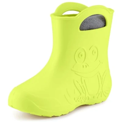 Imagen de Ladeheid Botas de Agua para niños en EVA Invierno Goma Infantiles con Forro removible Impermeables Calzado y niñas LA CA 03 (Lime, 24/25 EU)