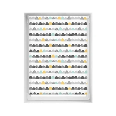 Imagen de Blindecor Easy estores opacos sin taladrar estampados Estor blackout estampado digital, Semiluna, 110 x 150 cm (Ancho por alto). Tamaño de la tela 107 145 cm. Persianas enrollables térmicas