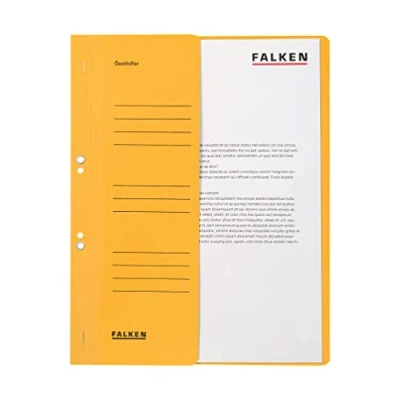 Imagen de FALKEN ösenhefter de reciclado cartón, color amarillo kfm. Heftung