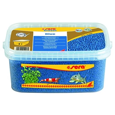Imagen de Sera Gravel Blue (Ø 2 3 mm) Azul Aquarienkies o Farbgrava para Todos los acuarios Libre de contaminantes Adecuado como Garnelenkies