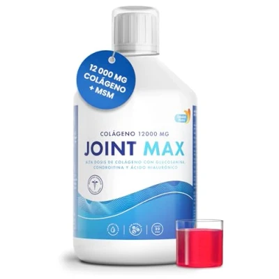 Imagen de Joint MAX Collagen I Colágeno Hidrolizado Puro (Tipo I, II y III) Glucosamina, MSM, Condroitina, Cúrcuma, Ácido hialurónico Sabor 100% Natural Sin Azúcar Suministro para 20 Días