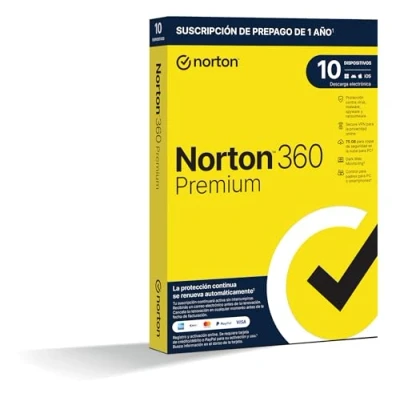 Imagen de Norton 360 Premium 2024 Antivirus software para 10 Dispositivos y 1 año de suscripción con renovación automática, Secure VPN Gestor contraseñas, PC, Mac tableta smartphone