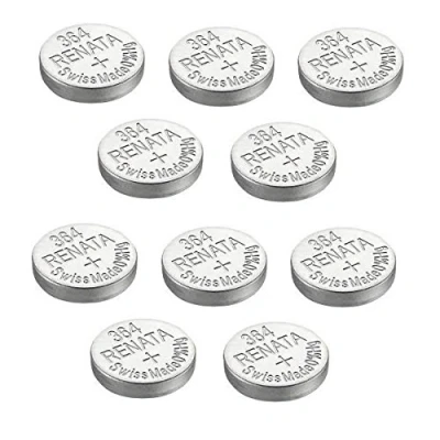 Imagen de Renata 10 x Relojes de Pulsera Pilas Plata Óxido en Suiza Fabricado 0% Mercurio Duradero Plata, 364 o SR621SW AG4