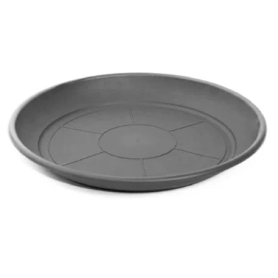 Imagen de AC Plato para Maceta Mediterranea Fabricado en Polipropileno Ideal el Hogar, Plantas, Jardín, Decoración. Cuidado de Plantas Forma Redonda Ø 20,4 cm Color Gris