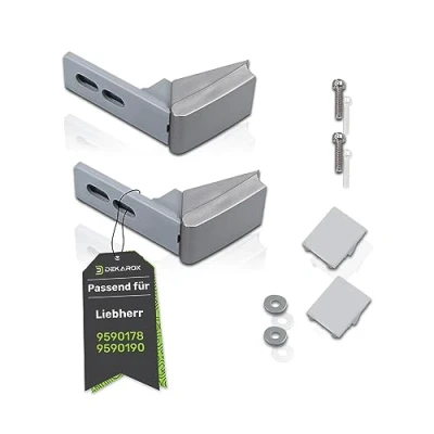 Imagen de Dekarox Juego de reparación bisagra puerta plateada para Liebherr 9590178 9590190 tirador en frigorífico