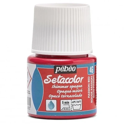 Imagen de Pébéo 295046 Tinte Opaco tornasolado Setacolor (1 Bote, 45 ml, Color Rojo pasión)