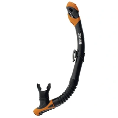 Imagen de SEAC Reverse Dry Snorkel con Sistema Top y válvula de Purga, Naranja