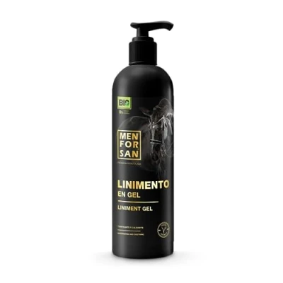 Imagen de MENFORSAN Linimento en Gel para Caballos, 500ml Alivia y estimula los músculos Vegan Friendly, 100% Natural Premium Horse Care