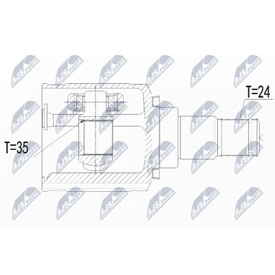 Imagen de Juego de articulación, semi eje NTY NPW CT 124