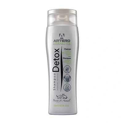 Imagen de Artero Detox. Champú para Perros y Gatos de Ciudad. Limpieza Profunda Antipolución con Carbón Activo, Control Olores Brillo Natural. Elimina toxinas Suciedad, Pelaje Limpio revitalizado.