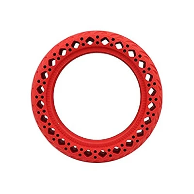 Imagen de Neumático solido dibujo nido de abeja 8,5&quot; Color Rojo compatible con SCOOTER XIAOMI y similares