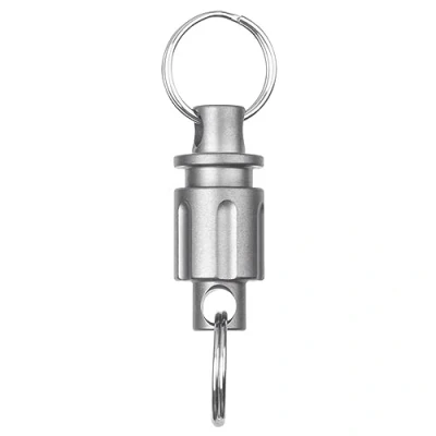 Imagen de llavero de titanio, giratorio EDC 360 , resistente desmontable para llaves coche, puerta, herramientas EDC, gris