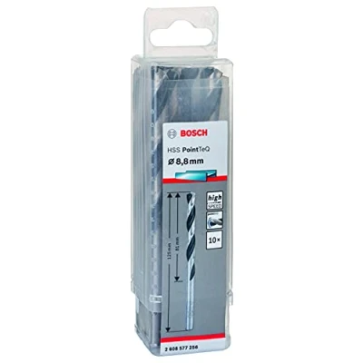 Imagen de Bosch Professional 10 brocas helicoidales HSS PointTeQ, para metal, 8.8 x 81 125 mm, accesorio de taladro