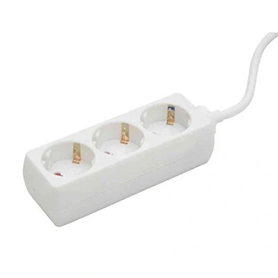 Imagen de as Schwabe Regleta de enchufes triple, blanca, con protección contacto aumentada 13911