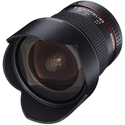 Imagen de Samyang F1120410101 Objetivo fotográfico DSLR para Fuji X (Distancia Focal Fija 10mm, Apertura f/2.8 22 ED AS NCS CS), Negro