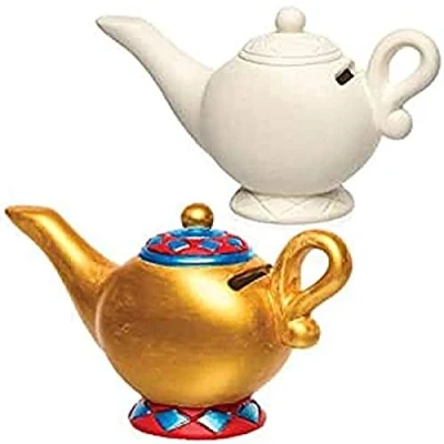Imagen de Baker Ross Huchas de Cerámica en Forma Lámpara Mágica que los Niños Pueden Decorar Juego Manualidades Infantiles Comporcelana (Pack 2)