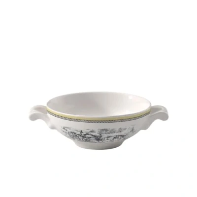 Imagen de Villeroy &amp; Boch Audun Ferme Taza consomé, 400 ml, Porcelana Premium, Blanco/Colorido