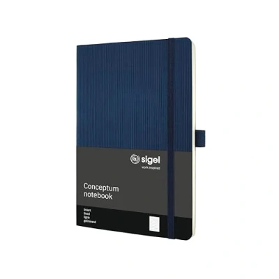 Imagen de SIGEL CO327 Cuaderno premium a líneas, A5, tapa blanda, azul Conceptum
